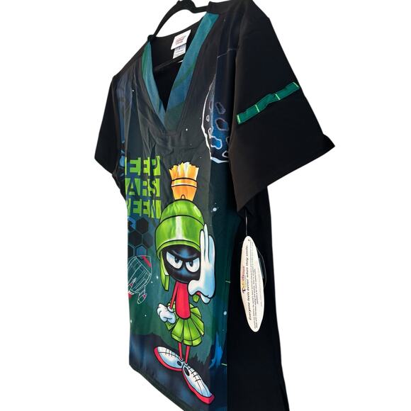 Marvin the Martian Cherokee Scrubs Tooniforms Mens V Neck Top Small NWT - Picture 2 of 6
